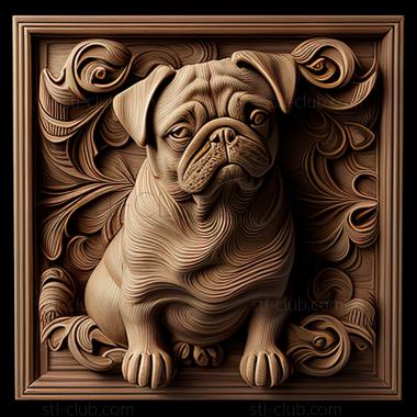 3D model st Pug dog (STL)